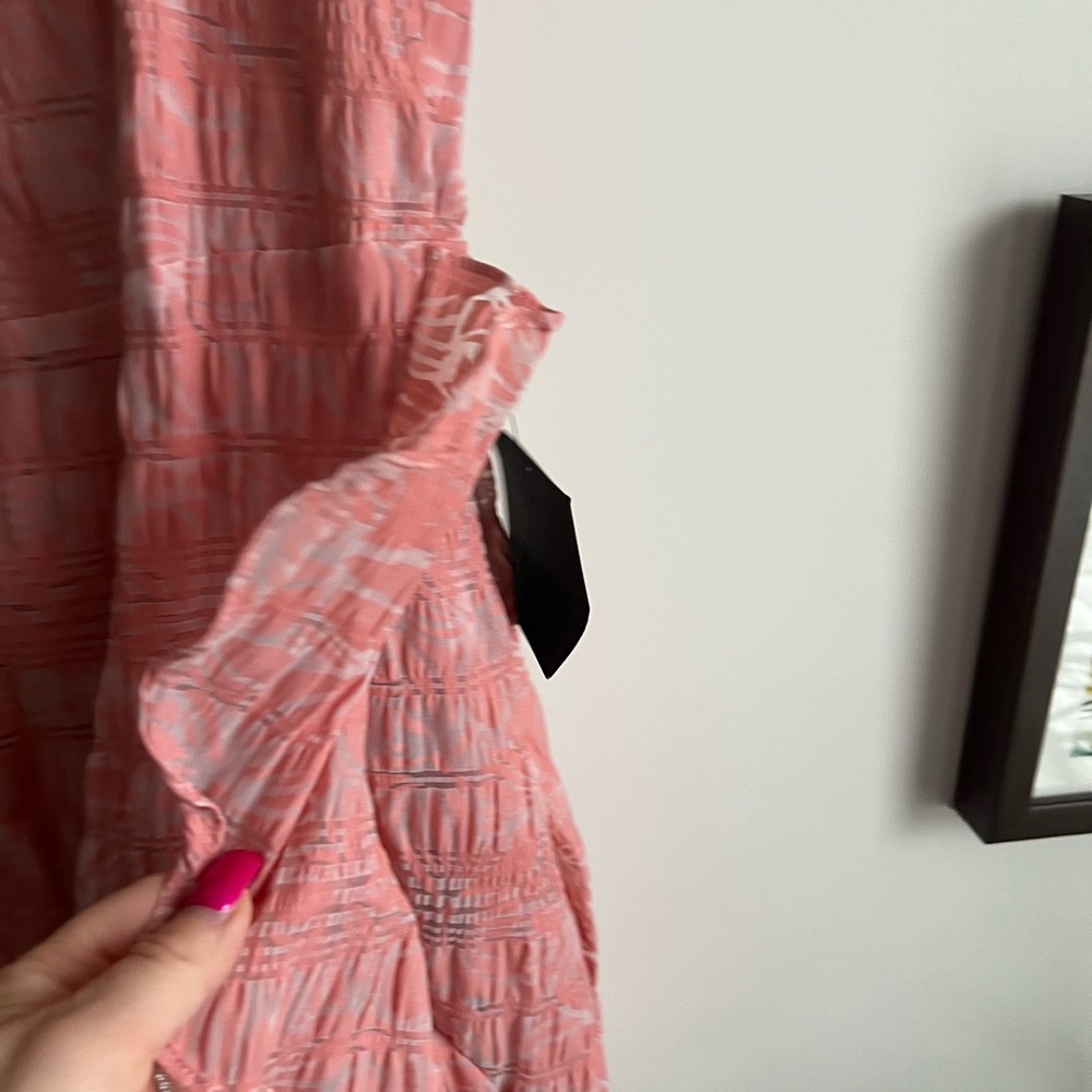 Pink Ruffled Sleeveless Dress Lulus L - Picture 2 of 11